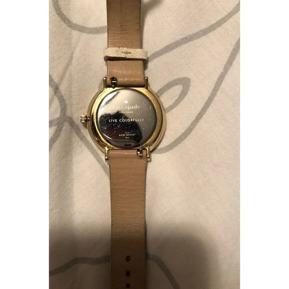 Kate Spade White and Gold Watch